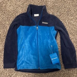 Youth S Columbia Two-Tone Blue Fleece Jacket